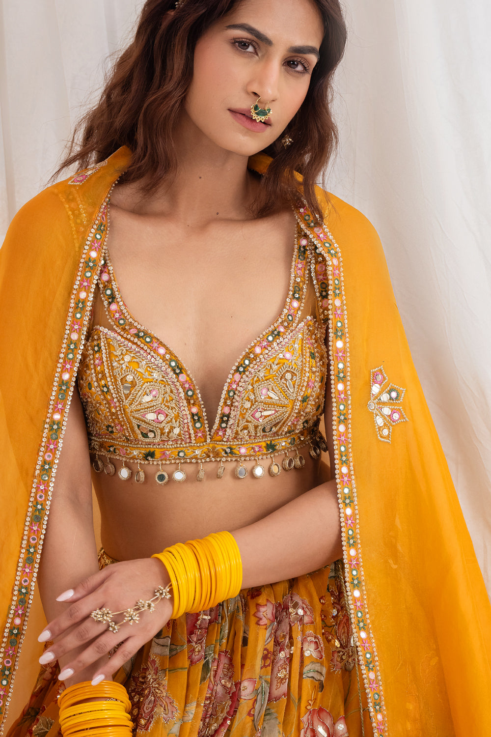 SUNEHRI RANG LEHENGA