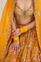 SUNEHRI RANG LEHENGA