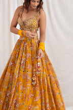 SUNEHRI RANG LEHENGA