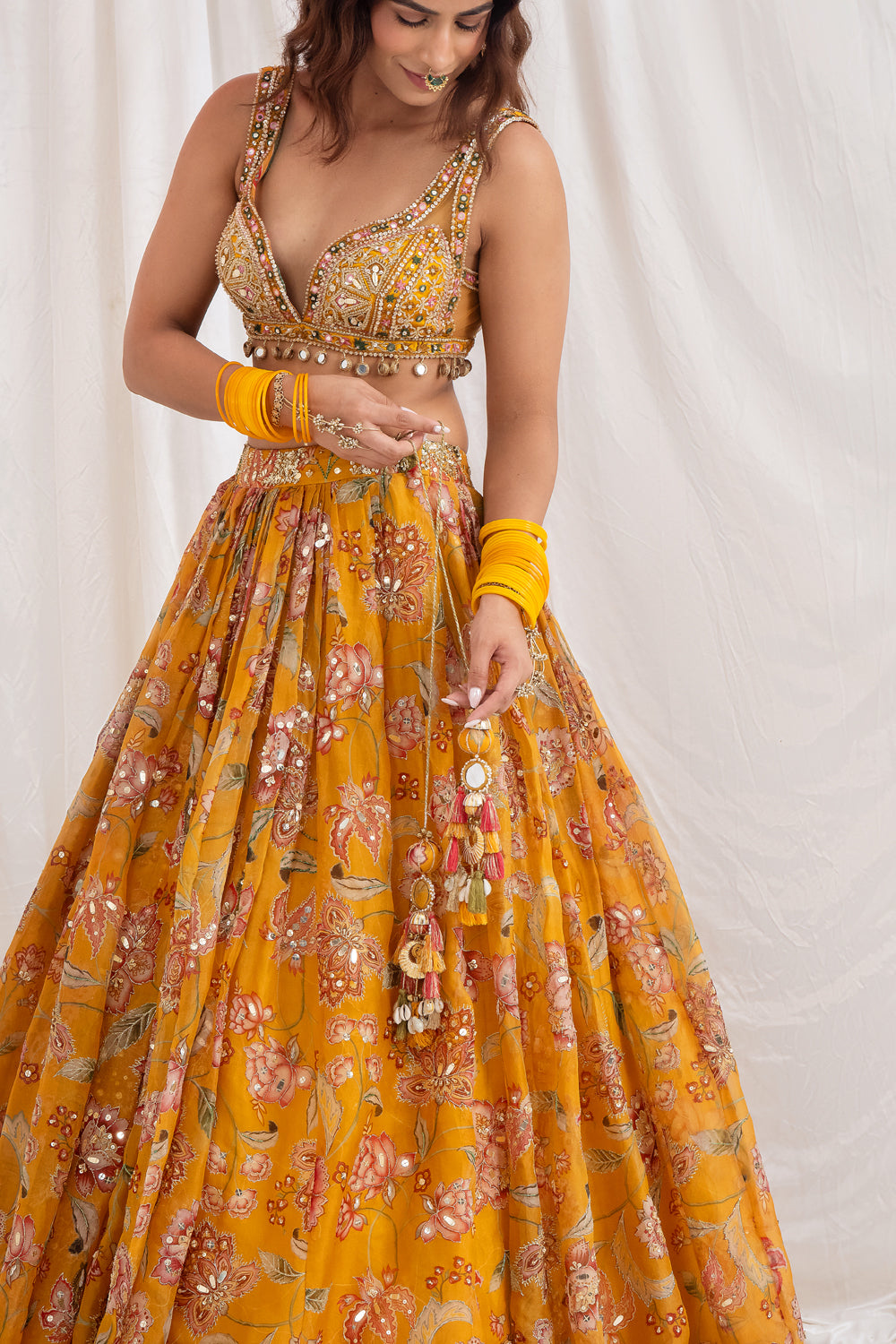SUNEHRI RANG LEHENGA