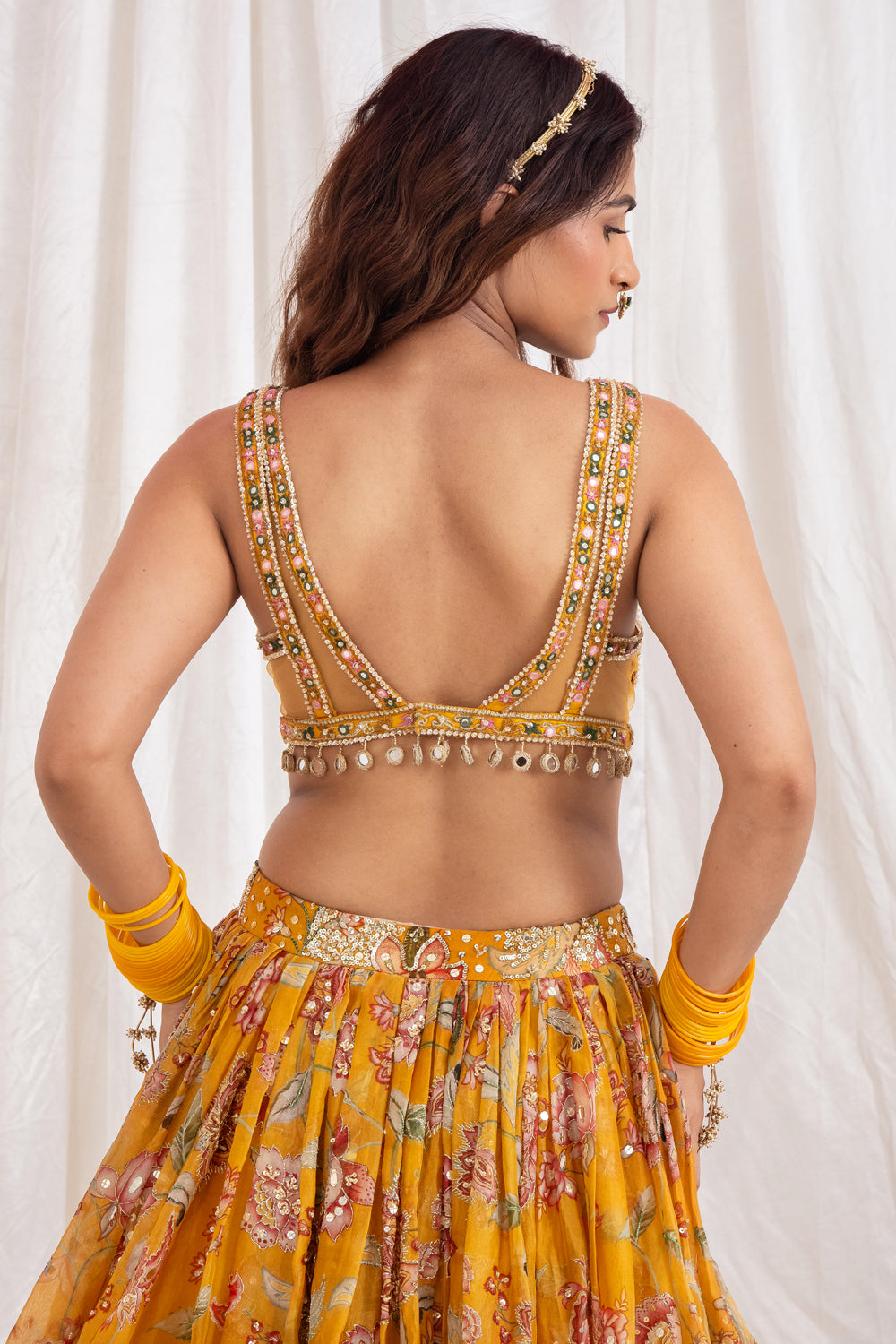 SUNEHRI RANG LEHENGA
