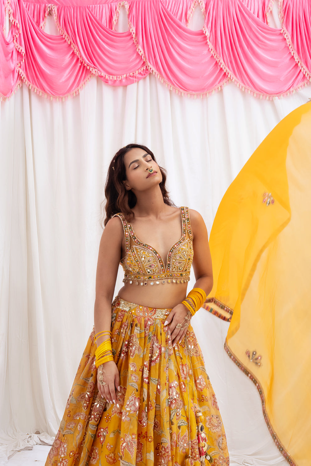 SUNEHRI RANG LEHENGA