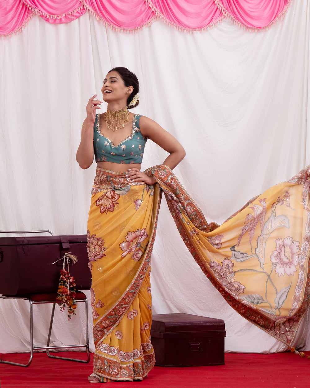 SUNEHRI TARANG SAREE