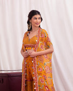 SUNEHRI AABHA CAPE SHARARA SET