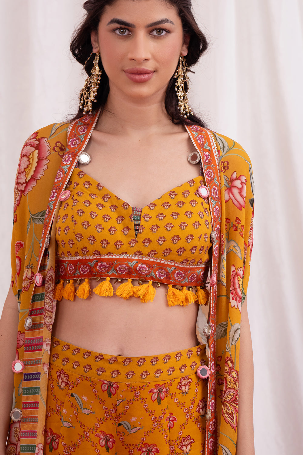 SUNEHRI AABHA CAPE SHARARA SET