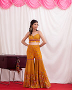 SUNEHRI AABHA CAPE SHARARA SET