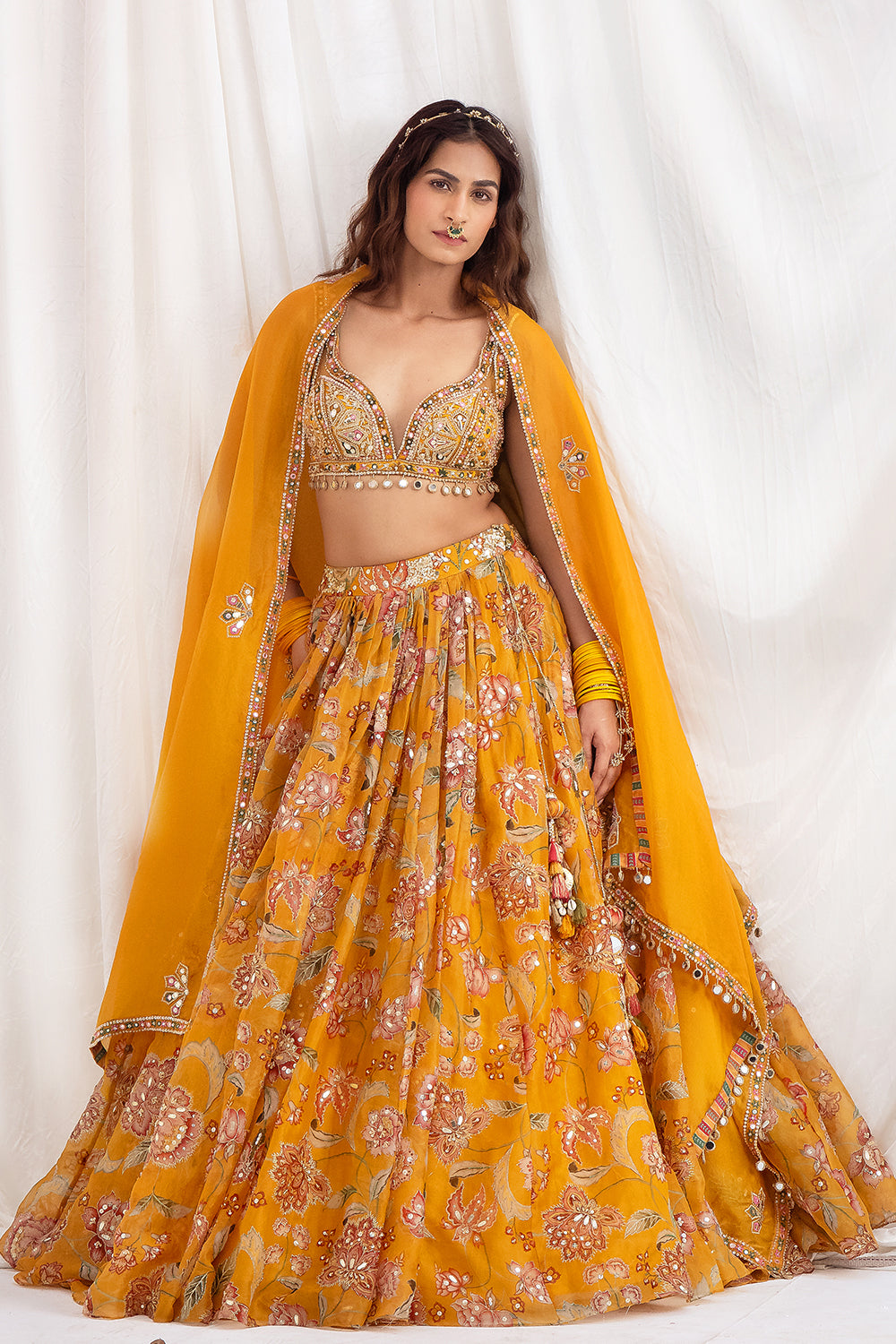 SUNEHRI RANG LEHENGA