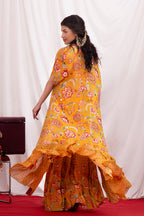 SUNEHRI AABHA CAPE SHARARA SET