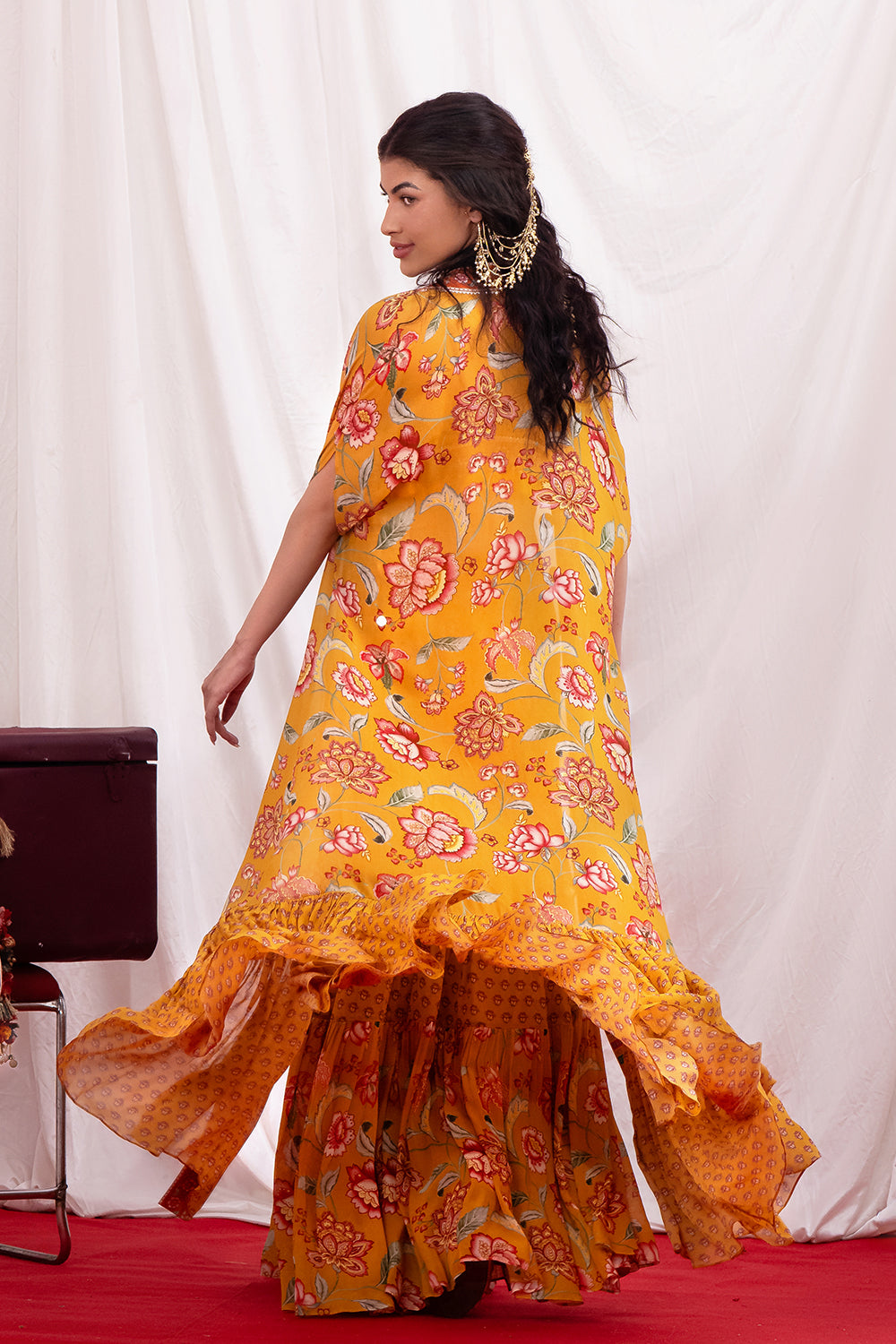 SUNEHRI AABHA CAPE SHARARA SET